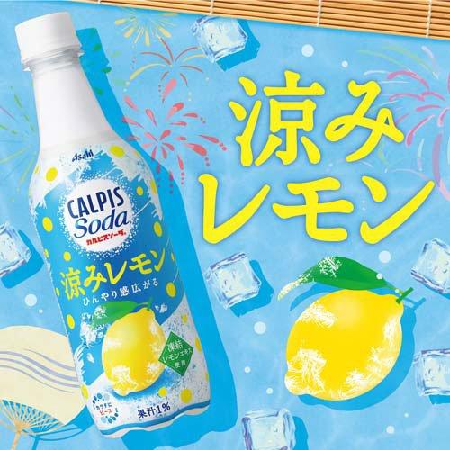 カルピスソーダ 涼みレモン PET ( 450ml×24本入 )/ カルピス : 爽快