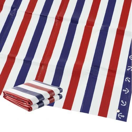 アサヒ興洋 レジャーシート マリンボーダー柄 厚手 2〜3人用 90*180cm