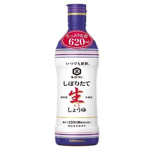 キッコーマン いつでも新鮮 しぼりたて生しょうゆ ( 620ml )/ 密封