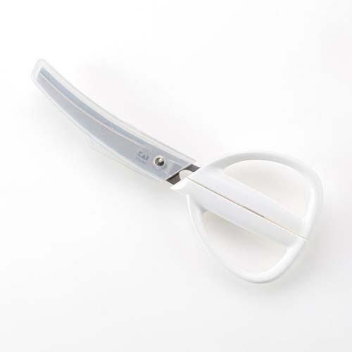 KAI KITCHEN カーブキッチンバサミ キャップ付き ホワイト DH8002 ( 1