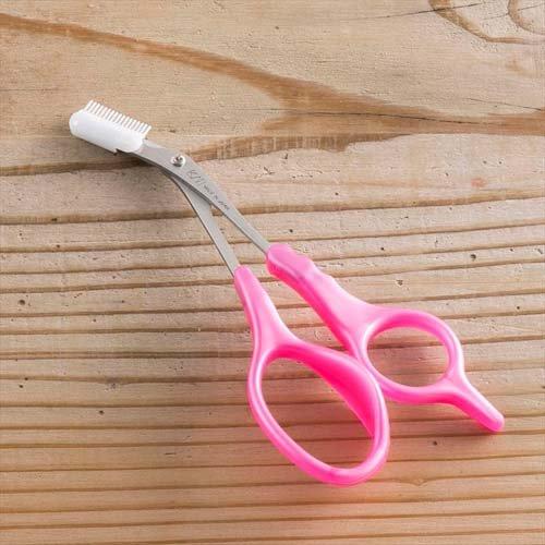 貝印 クシ付マユハサミDX ピンク(右手専用) ( 1本入 )/ 貝印 : 爽快