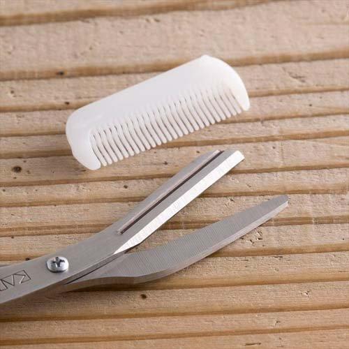 貝印 クシ付きマユハサミピンク KQ-809 ( 1コ入 )/ 貝印 ( メイク道具