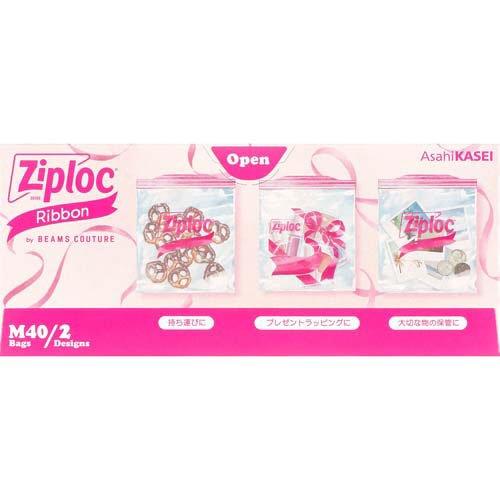 ジップロック デザインバッグリボン M ( 40枚入 )/ Ziploc(ジップ