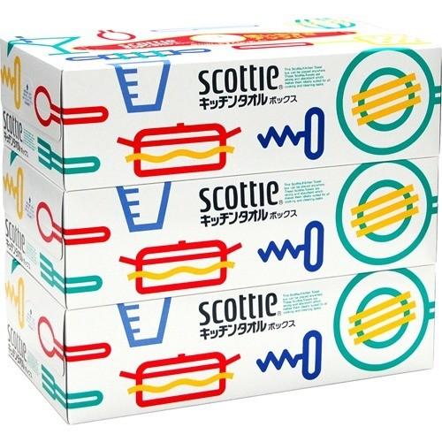 スコッティ（scottie） キッチンタオル ボックス ( 150枚(75組)入*3箱