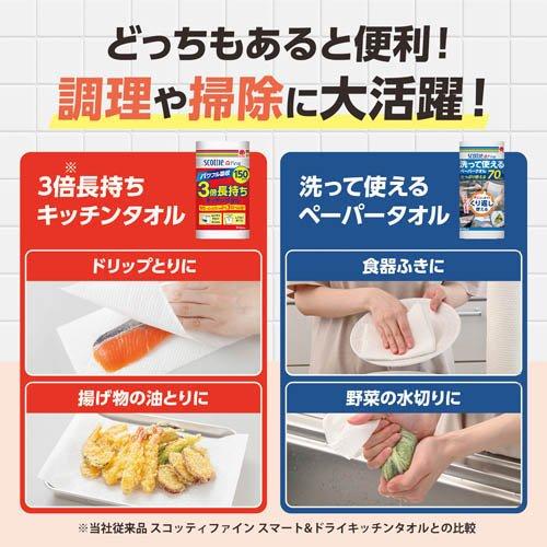 スコッティ ファイン 3倍長持ち キッチンタオル ( 150カット×4ロール