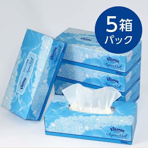 クリネックス ティッシュ アクアヴェール ( 360枚(180組) 5箱パック
