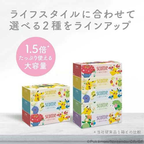 スコッティ ティッシュ フラワーボックス ポケモン 大容量 ( 500枚(250