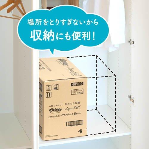 クリネックス ティッシュ アクアヴェール ( 5箱パック×4個(1箱180組