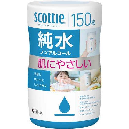 zhangxiaodan1225 スコッティ ウエットティッシュ 送料無料 スコッティ ウェットティッシュ 純水 ノンアルコール 本体 ( 150枚