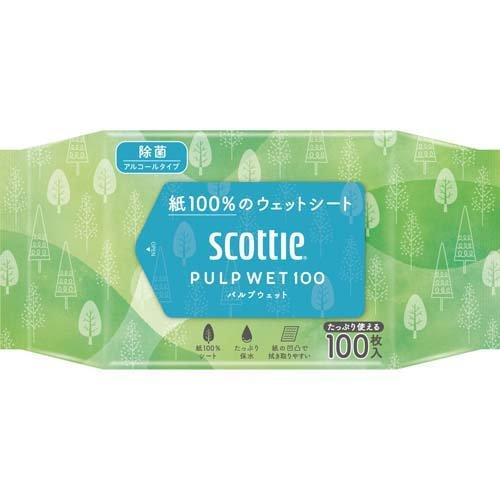 スコッティ ウェットティッシュ 除菌 アルコール PULP WET 100