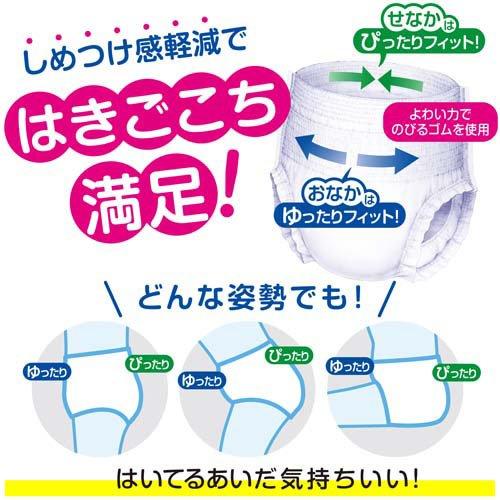 肌ケアアクティ 大人用おむつ うす型パンツ 消臭抗菌プラス 約2回分