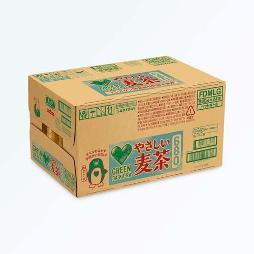 グリーン ダカラ やさしい麦茶 ラベルレス ( 680ml*24本入 )/ GREEN DA