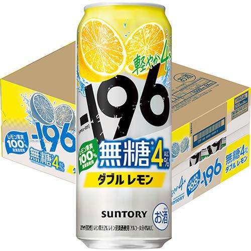 196 イチキューロク 無糖 ダブルレモン 4％ ( 500ml×24本 ) : 爽快