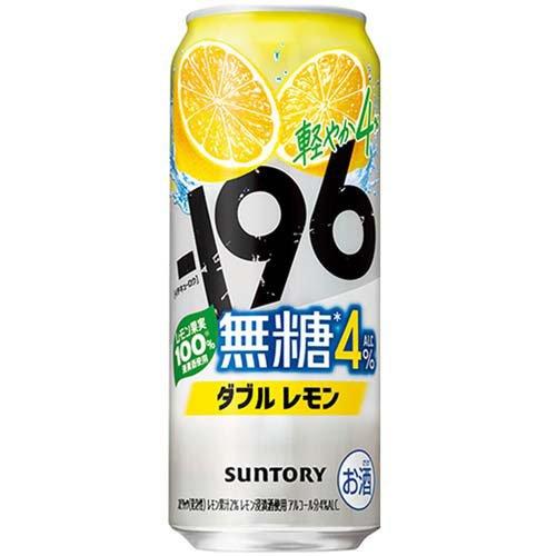 196 イチキューロク 無糖 ダブルレモン 4％ ( 500ml×24本 ) : 爽快