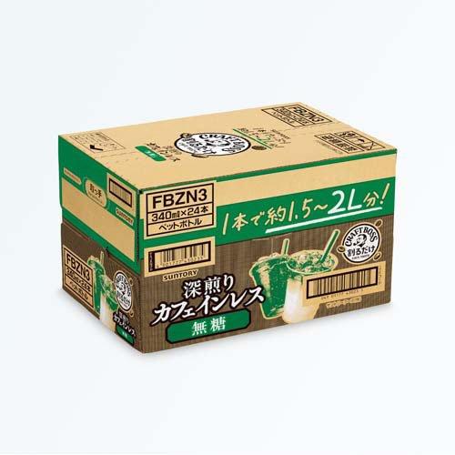 割るだけクラフトボスカフェ 深煎りカフェインレス無糖 ( 340ml×24本