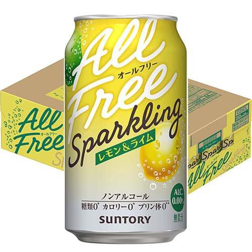 オールフリースパークリング レモン＆ライム ( 350ml×24本 ) のんある
