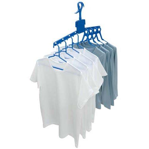 NSR ランドリーハンガー まとめ干し 8本掛け ブルー #20199 ( 1個