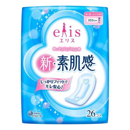 エリス 新・素肌感 多い昼〜ふつうの日用 羽なし ( 26枚入 )/ elis