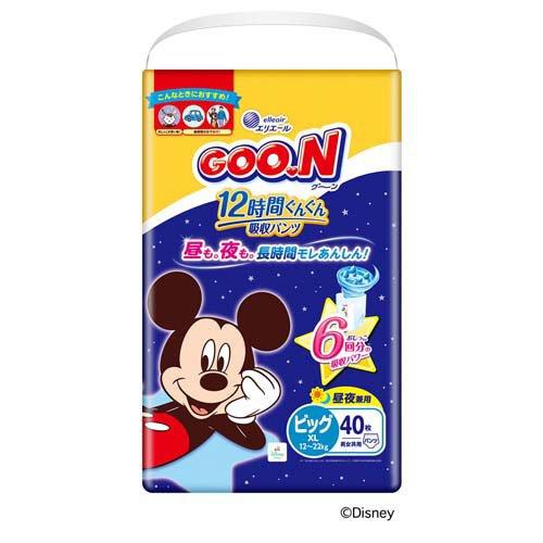 グーン 12時間ぐんぐん吸収パンツ BIGサイズ 男女共用 ディズニー ( 40