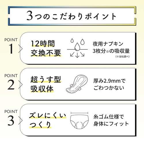 エリス ショーツ M〜L 昼・夜 長時間用 ブラック ( 4個入 )/ elis