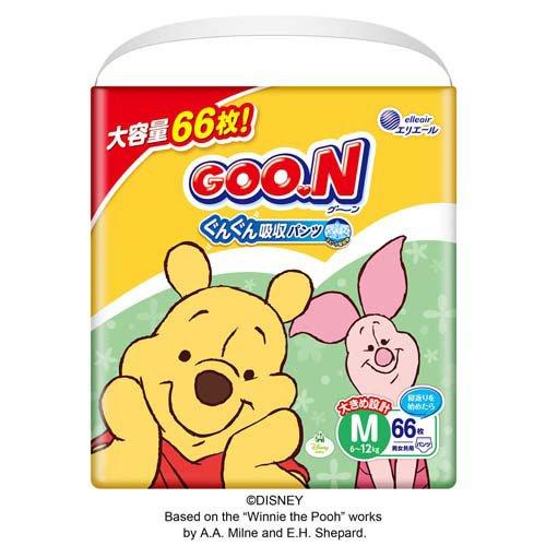 GOO.N ムーニーマン オムツ パンツ M 大容量 グーン ぐんぐん吸収パンツ Mサイズ ディズニー ( 66枚入