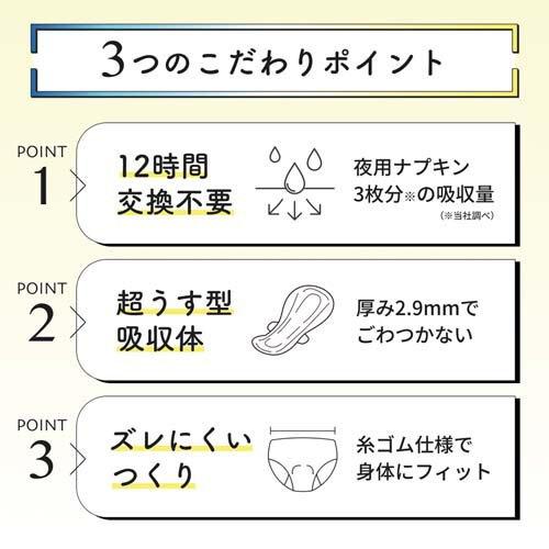 エリスショーツ L〜LL 昼・夜 長時間用 ブラックカラー ( 2枚入