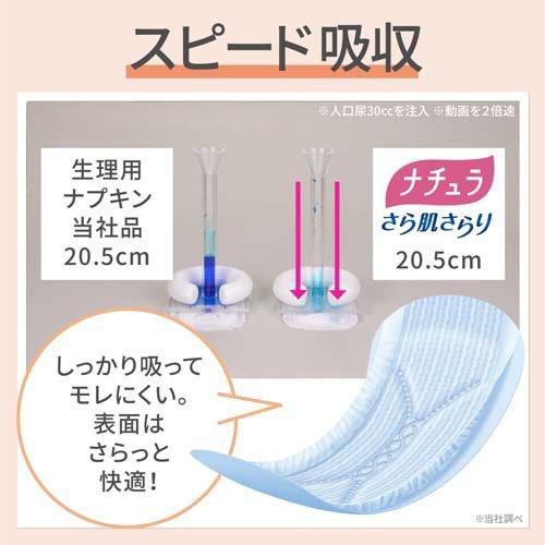 ナチュラさら肌さらりあんしん吸水ナプキン24cm50cc大容量 ( 38枚入
