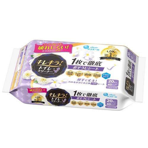エリエール キレキラ！ 1枚で徹底トイレお掃除シート つめかえ用 ( 20