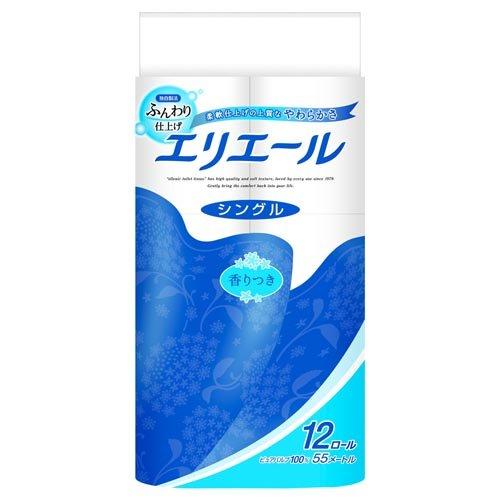 エリエール トイレットペーパー 55m シングル ( 12ロール )/ : 爽快