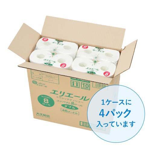 エリエール トイレットペーパー 1.5倍巻 ダブル コンパクトケース品 ( 8ロール*4袋入 )/ エリエール｜soukai｜04