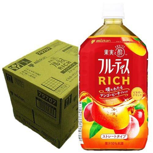 ミツカン フルーティス RICH マンゴーピーチ ストレート ( 1000ml×6本