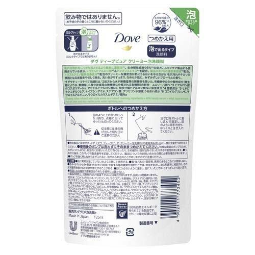 ダヴ ディープピュア クリーミー泡洗顔料 詰め替え用 ( 125ml )/ ダヴ