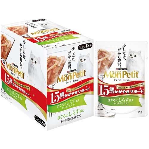 モンプチ プチリュクス パウチ 15歳以上用 まぐろのしらす添え かつお