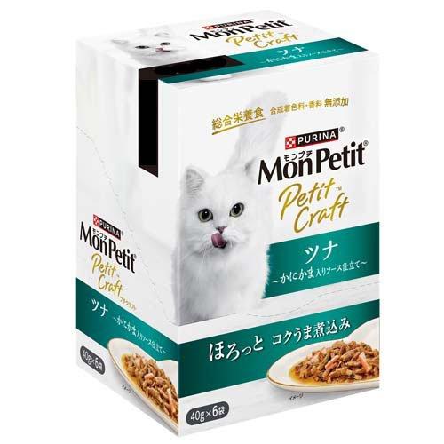 モンプチ プチクラフト ツナ かにかま入りソース仕立て ( 40g×6袋