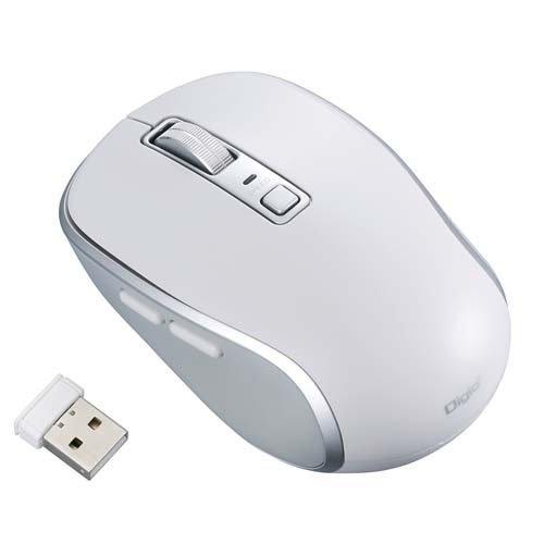 Digio2 無線 静音マウス 5ボタンBlueLED d98 MUS-RKF216W ( 1個