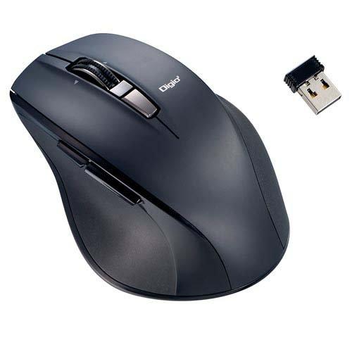 Final mousePOSEIDON ワイヤレスマウス 青 Digio2 無線 高速スクロール静音マウス 5ボタン／BlueLED MUS