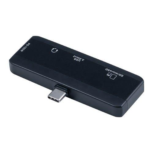 Digio2 USB3.2 Gen2 Type-C 2ポートコンボハブ SDCRW 3.5mm4極付 COM