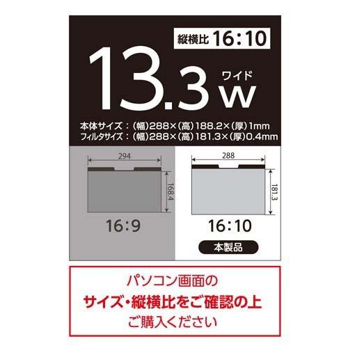 Digio2 PC用 のぞき見防止フィルタ マグネット式 13.3インチW(16：10
