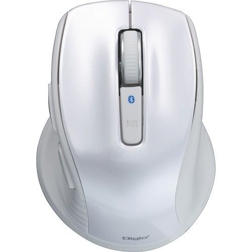 Digio2 Bluetooth静音5ボタンBLueLEDマウス ホワイト Sサイズ MUS