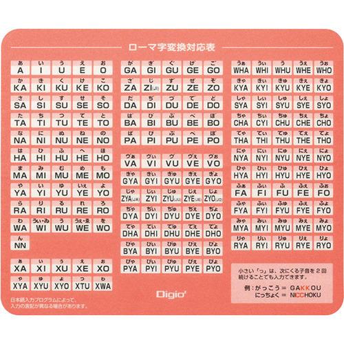 Digio2 GIGAスクール ローマ字マウスパッド MUP-932P ( 1個 )/ : 爽快