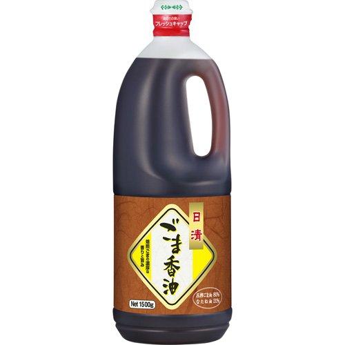 日清 ごま香油 ポリ 業務用 ( 1.5kg ) 胡麻油 ゴマ油 菜種油 大容量 日