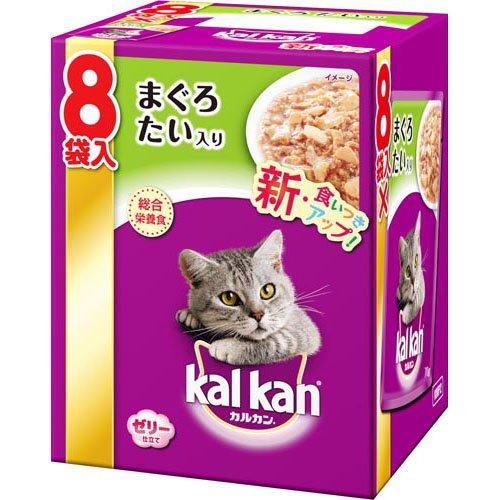 カルカン パウチ まぐろ たい入り ゼリー仕立て ( 70g*8袋入 )/ カルカン(kal kan) ( キャットフード )｜soukai