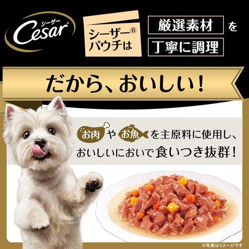 シーザー ジューシー厳選ビーフ 彩り野菜入り 成犬用 ウェットフード