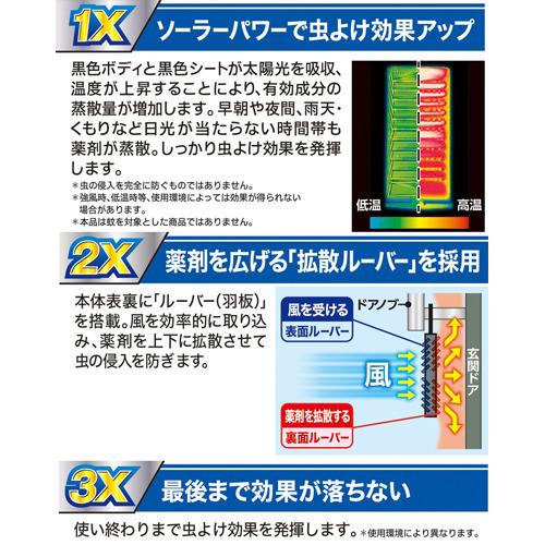 フマキラー 虫よけバリア ブラック 3xパワー 玄関用 1年 1個 虫よけバリア ブラック 爽快ドラッグ 通販 Yahoo ショッピング