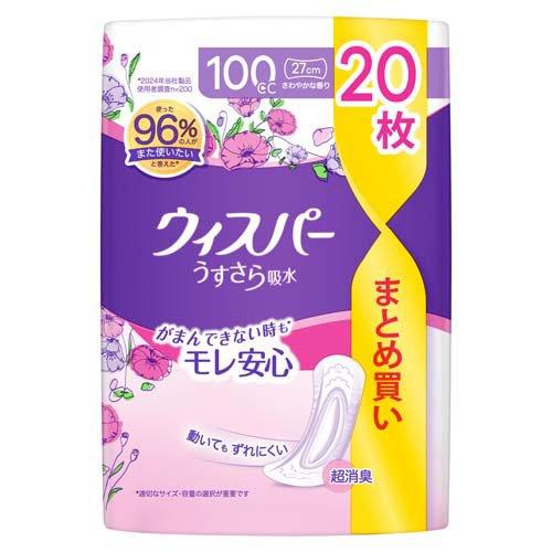 吸水サラフィ 100cc 20枚入 45袋分 チャームナップ 吸水さらフィ 多くても安心用 羽なし 100cc 29cm ( 20