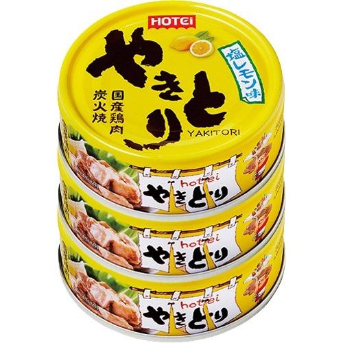 ホテイフーズ やきとり塩レモン味 3缶シュリンク ( 70g*3缶入 )/ ホテイフーズ ( 缶詰め 備蓄 長期保存 人気 肉 焼き鳥 キャンプ )｜soukai