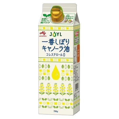 味の素 Ajinomoto Joyl 一番しぼり キャノーラ油 紙パック コレステロール0 700g 味の素 J オイルミルズ 4902590146891 爽快ドラッグ 通販 Yahoo ショッピング
