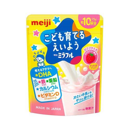 送料無料 明治 ミラフル 粉末飲料 ストロベリー風味75g×2ケース（全24本） 明治ミラフル 粉末飲料 ストロベリー風味 ( 75g )/ 明治 : 爽快