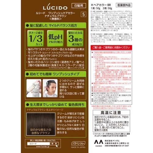※必ず自己紹介文をsoleil0218品【AAA高品質】ブラウン400g ルシード ワンプッシュケアカラー 5 ナチュラルブラウン ( 50g+50g
