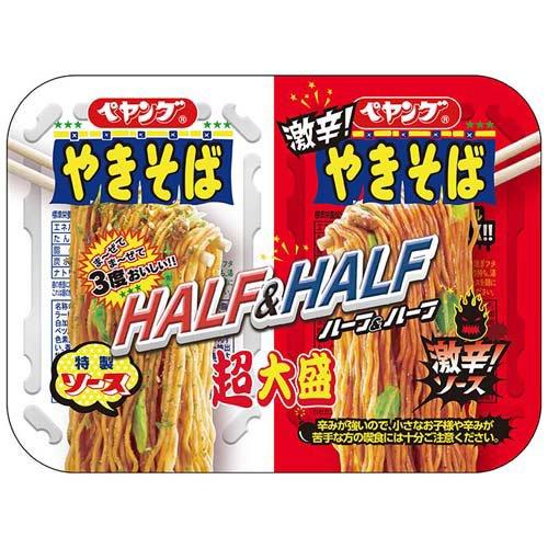 ペヤング 超大盛やきそばハーフ＆ハーフ 激辛 ( 12コ入 )/ : 爽快